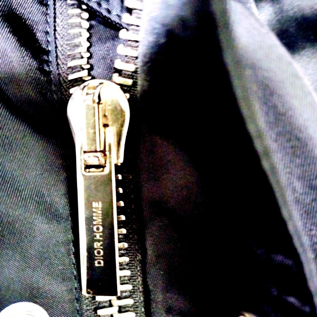 【美品・クリス期】ディオールオム モッズコート サークルロゴ刺繍 48 L 黒