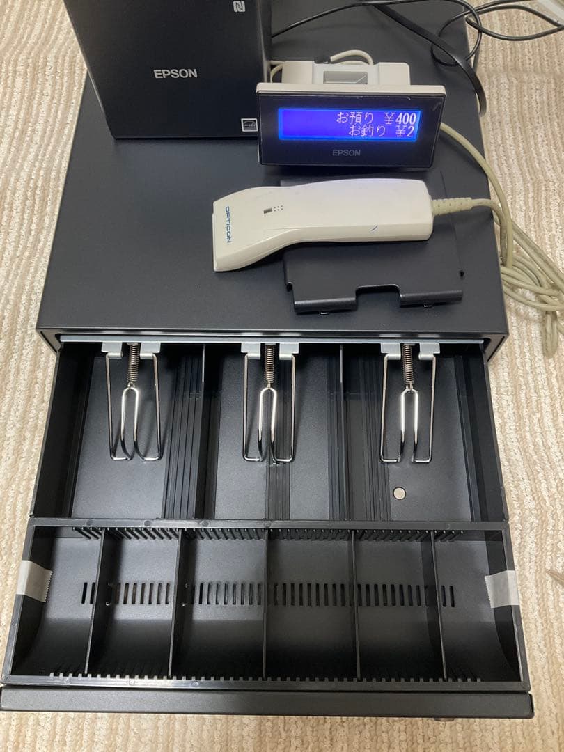 EPSON TM-M30 レシートプリンター キャッシュドロアセット 程度良好