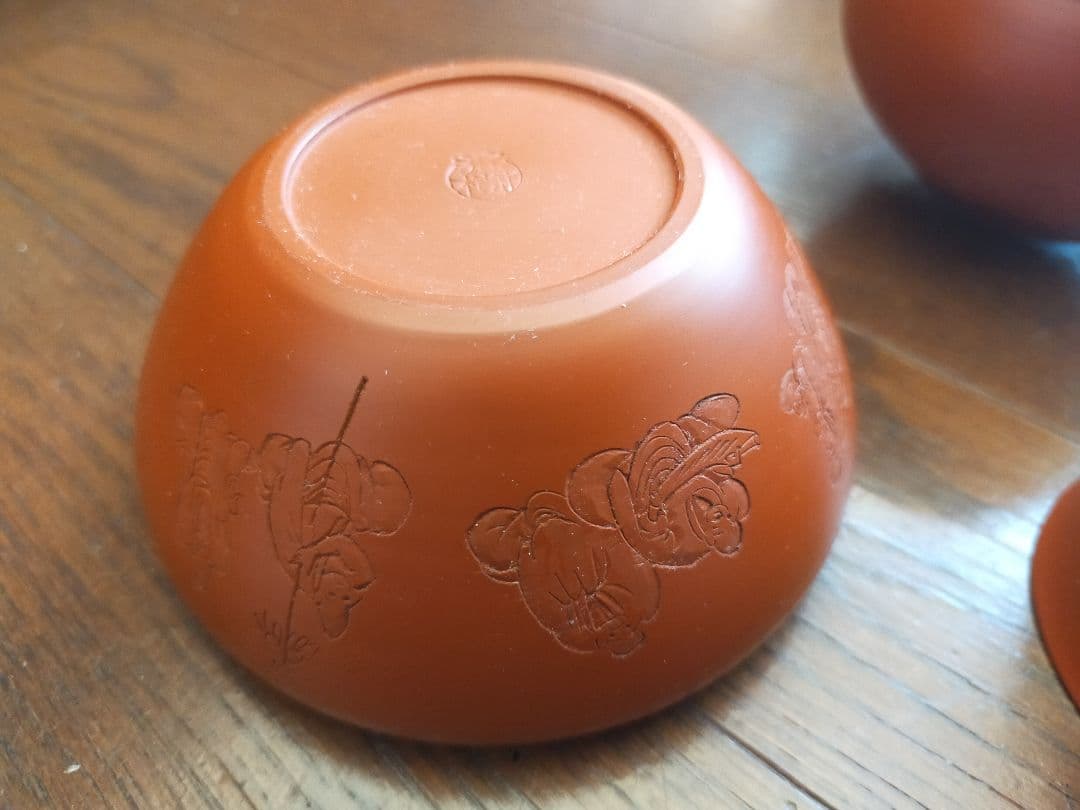 常滑焼　吉川秀樹　朱泥　茶器セット