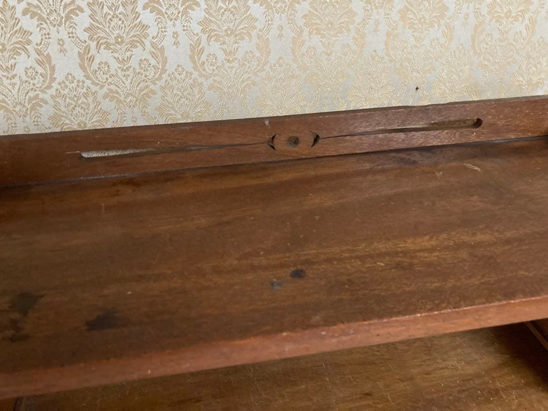 送料込【昭和レトロ アンティーク】本棚 ブックシェルフ 透かし彫り