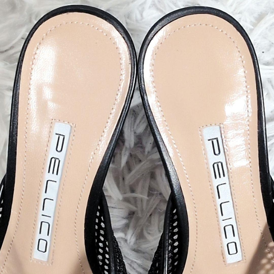 希少サイズ35【未使用極美品】ペリーコ メッシュサンダル／ミュール フレアヒール