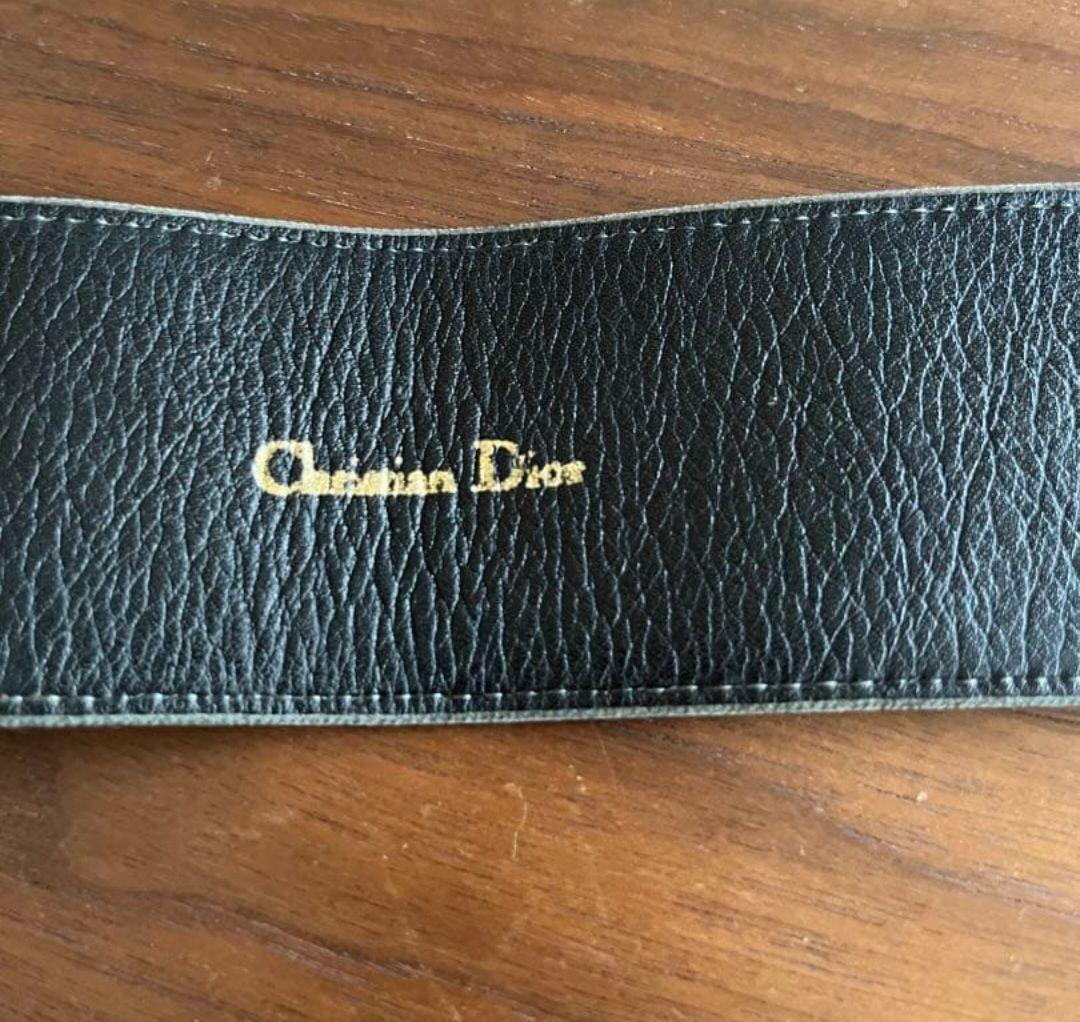 Christian Dior グレー レザー ベルト