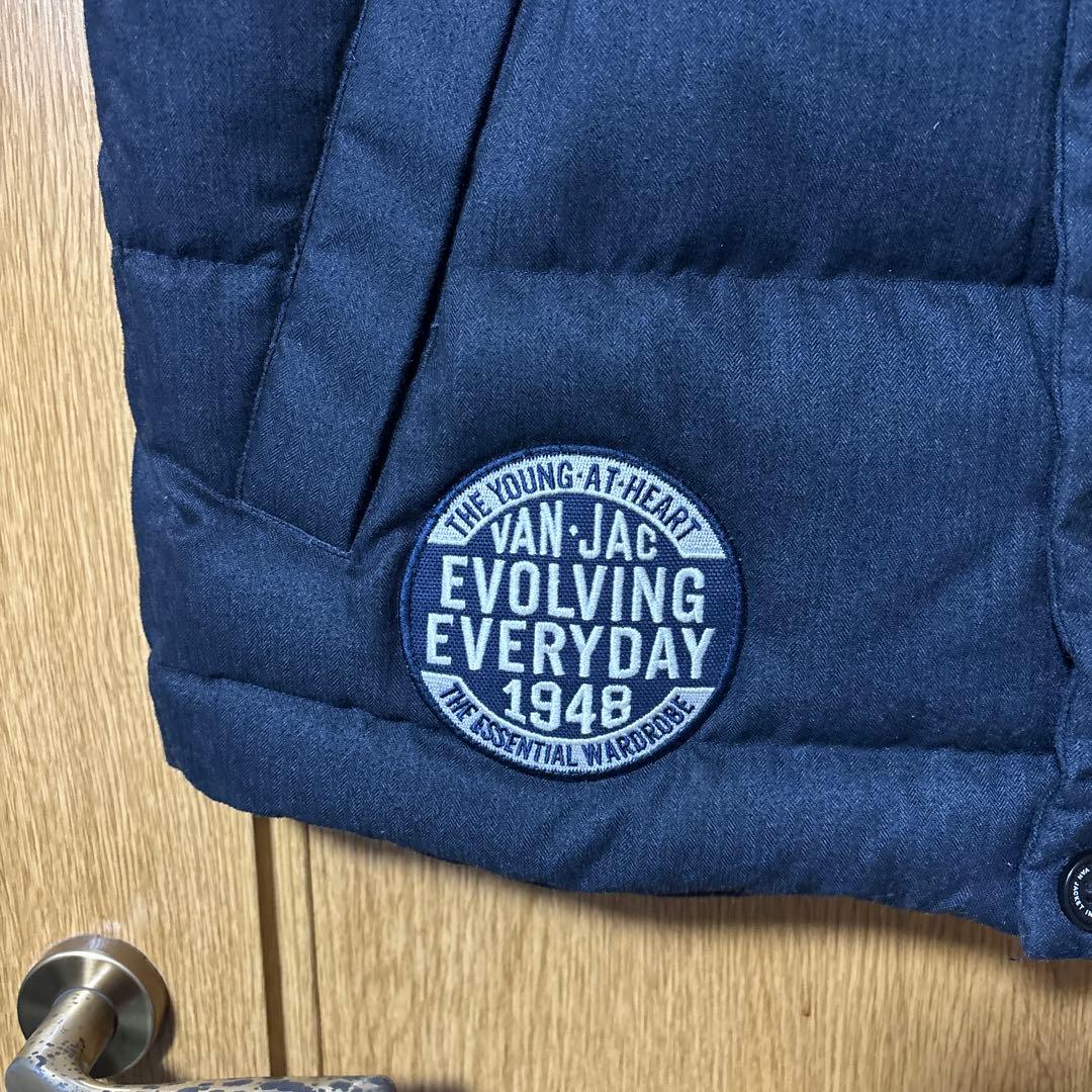VAN JAC ネイビー ダウンベスト