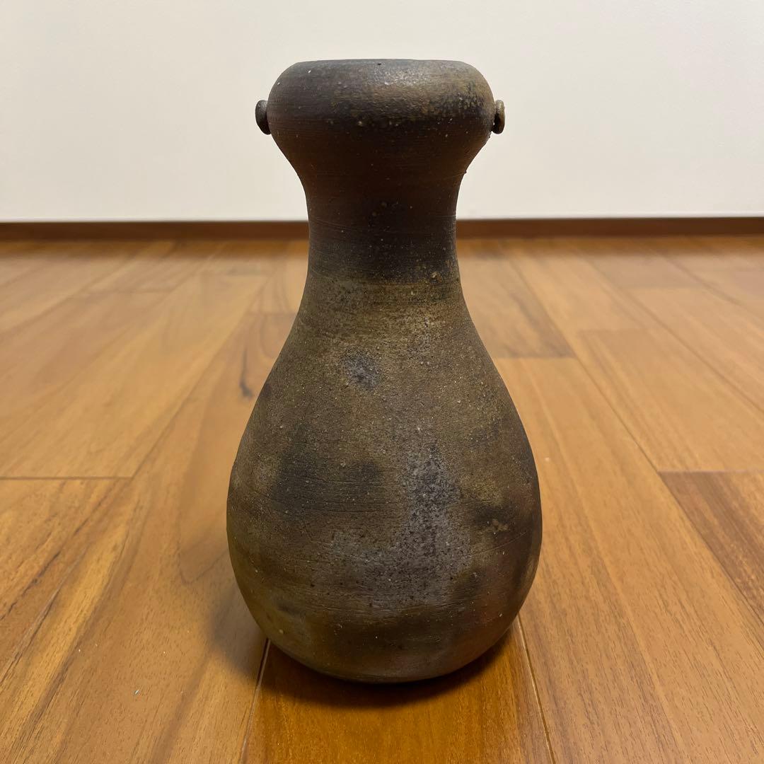 人間国宝　伊勢崎淳 備前焼き　花入れ　花瓶　箱無し　陶印