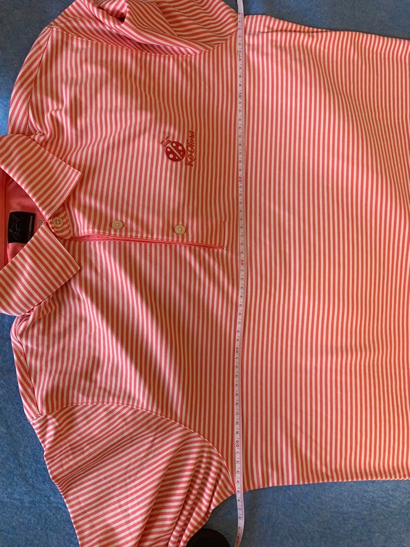 Ko Olina ピンクストライプ ポロシャツ　グレックノーマン