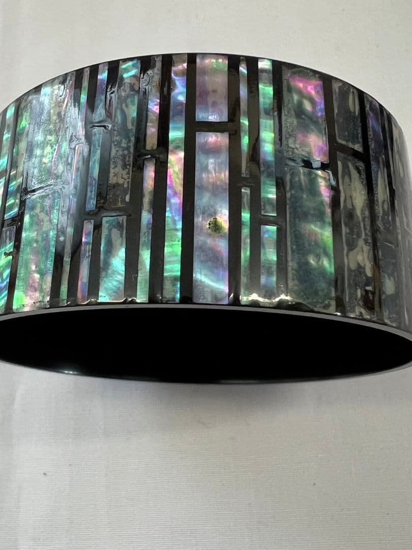 螺鈿細工菊中次(棗) 北島昭峰(昭夫) 茶道具