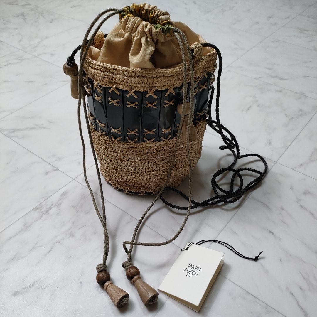 【定価4万】JAMIN PUECH ジャマンピュエッシュ NOA ラフィアバッグ