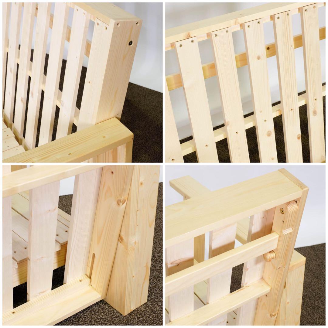 G 新品 北欧パイン ソファベッド セミダブル すのこベッド すのこ カントリー