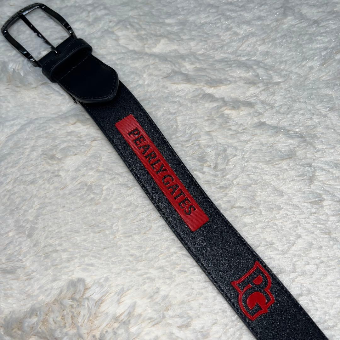 美品✨PEARLY GATES パーリーゲイツ ベルト ロゴ入り　ブラック