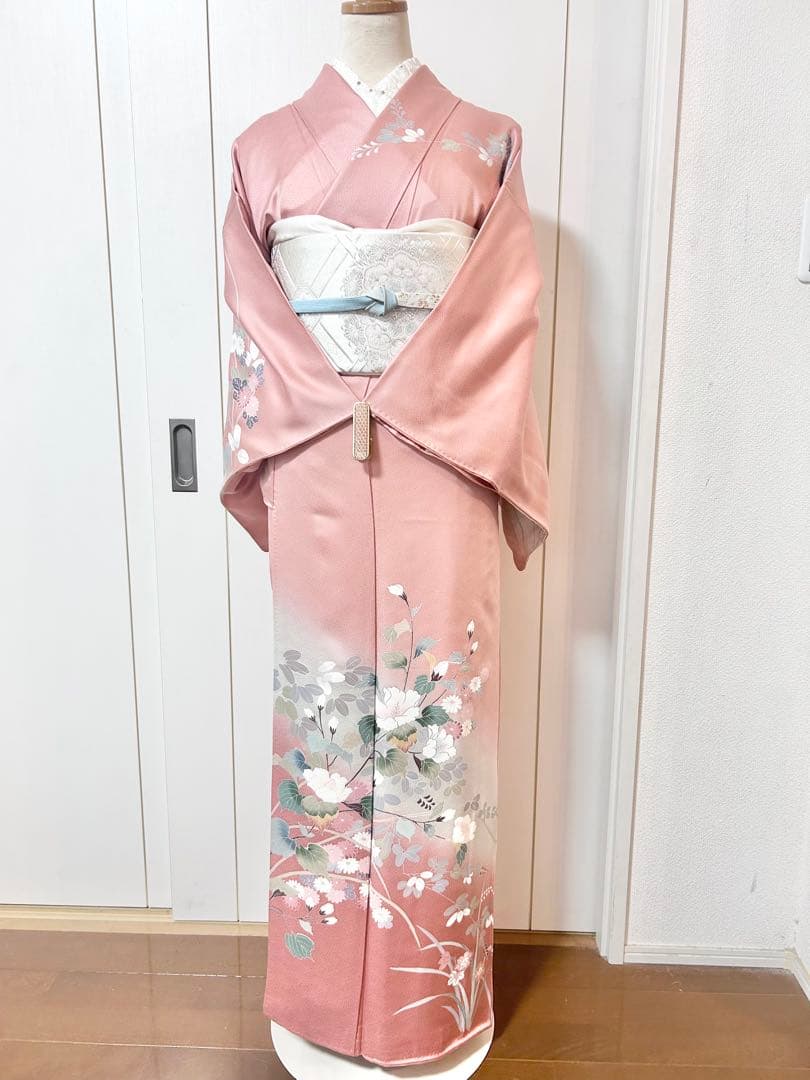 美品　正絹訪問着　フルセット4点　卒業式　入学式　七五三　お宮参り　西陣袋帯