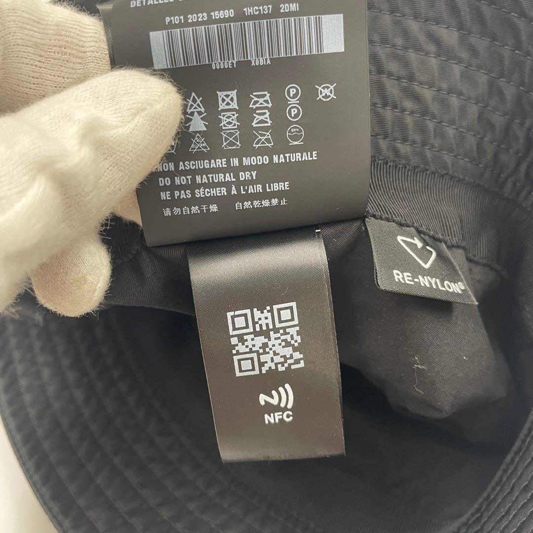 【✨未使用級現行】 プラダ バゲットハット 三角ロゴ RE-NYLON ブラック