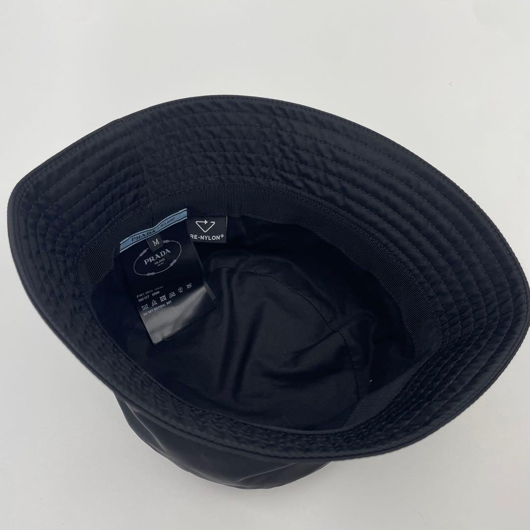 【✨未使用級現行】 プラダ バゲットハット 三角ロゴ RE-NYLON ブラック