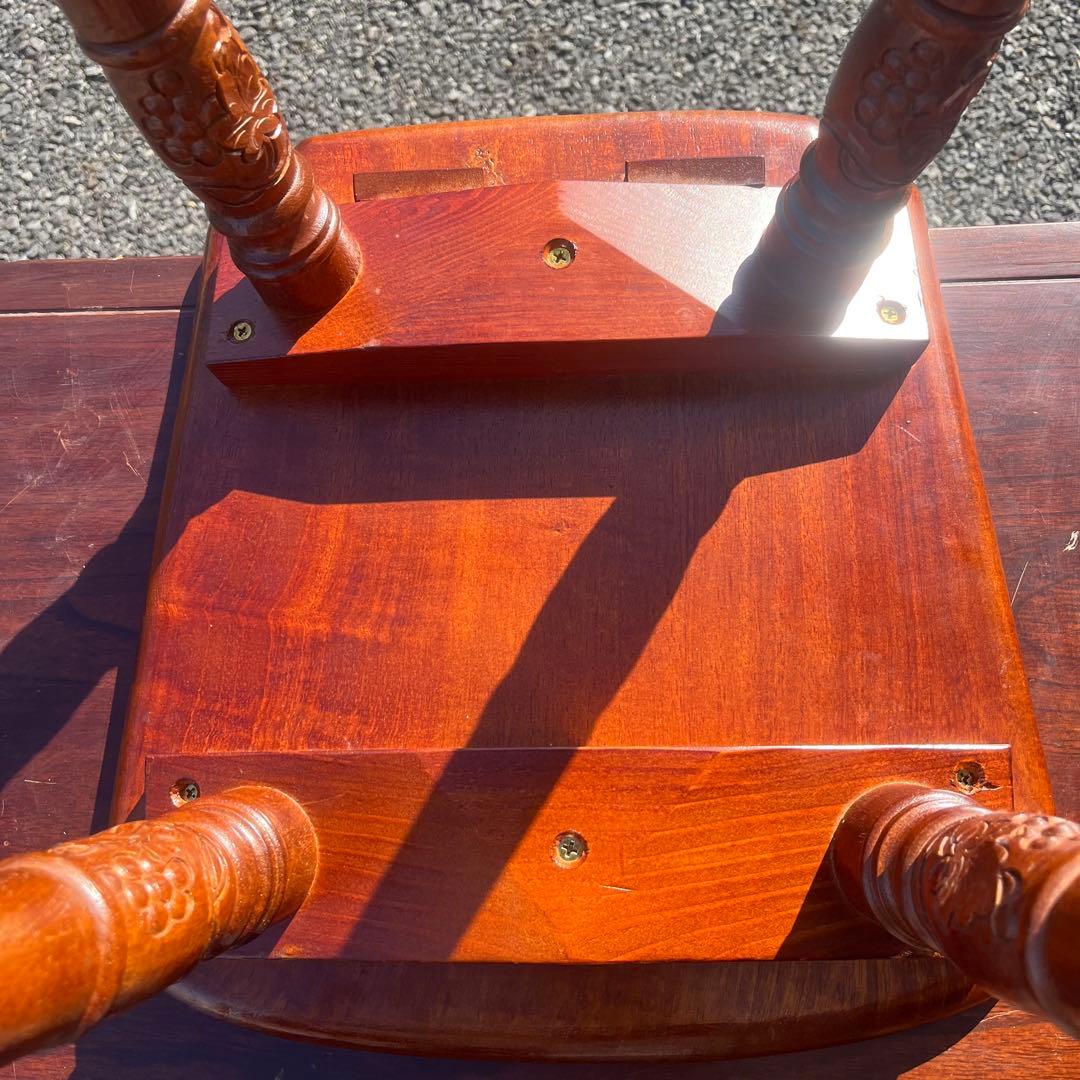 吉川商事 ダイニングチェア　アンティーク　葡萄彫刻　マホガニー材