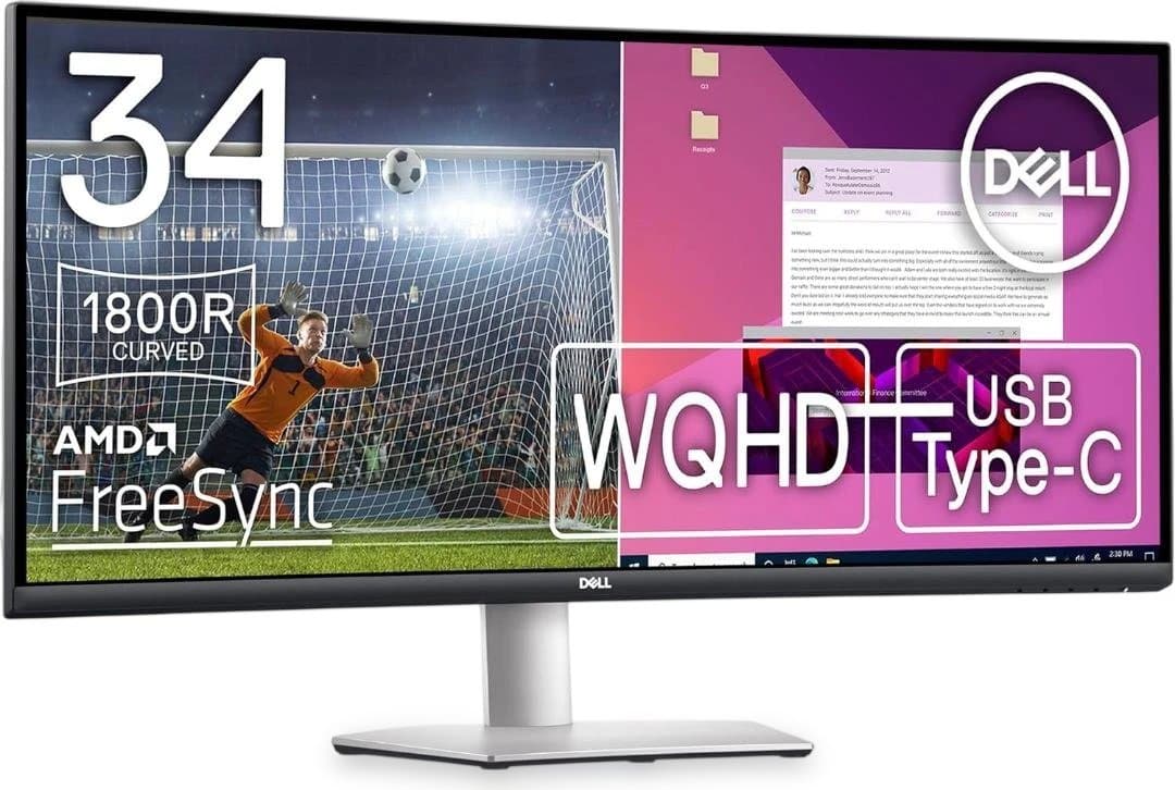 DELL S3423DWC 湾曲 34インチモニター USB-C給電 箱あり