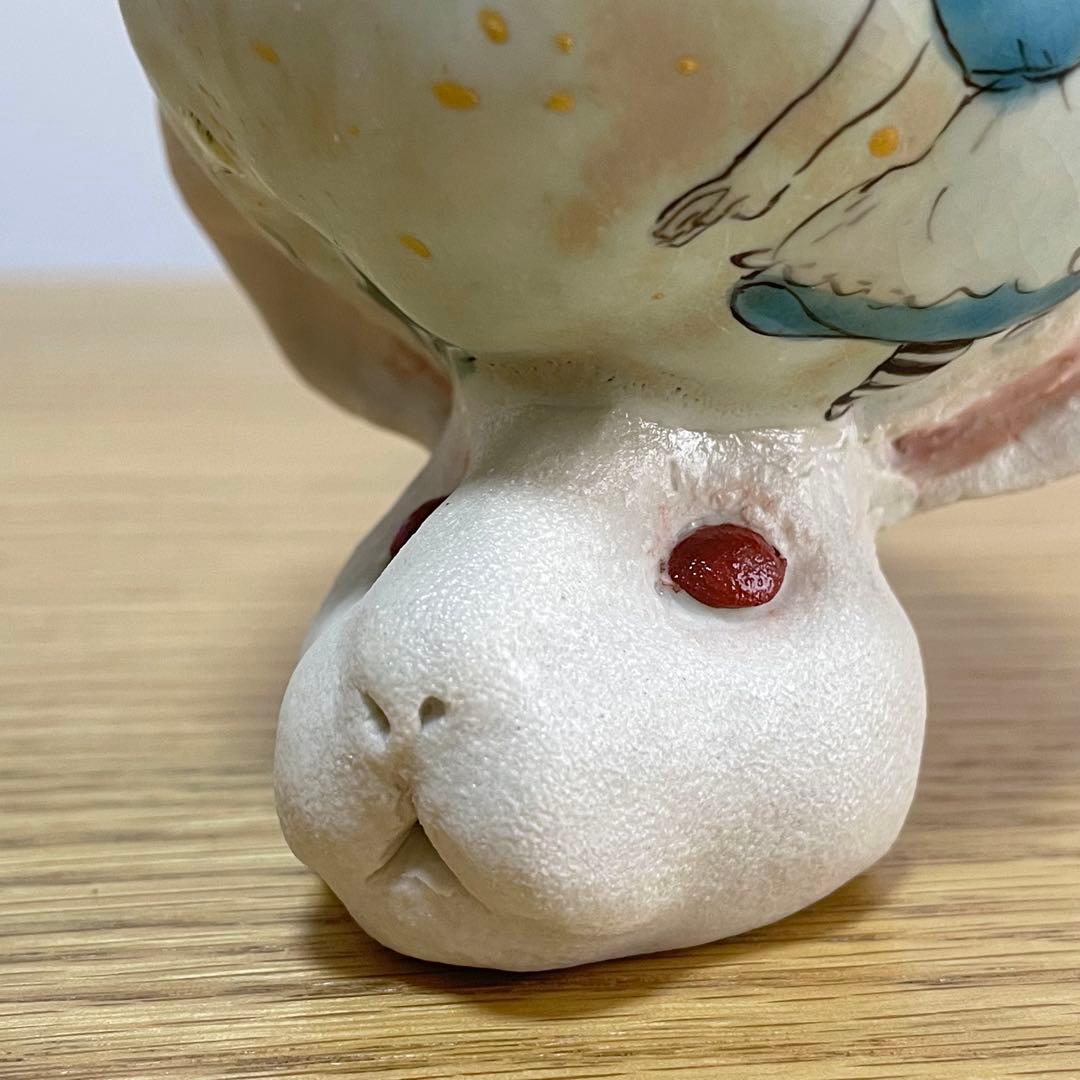 九谷焼 北井真衣 うさぎ高台カップ アリス ゴブレット ワイングラス 湯呑