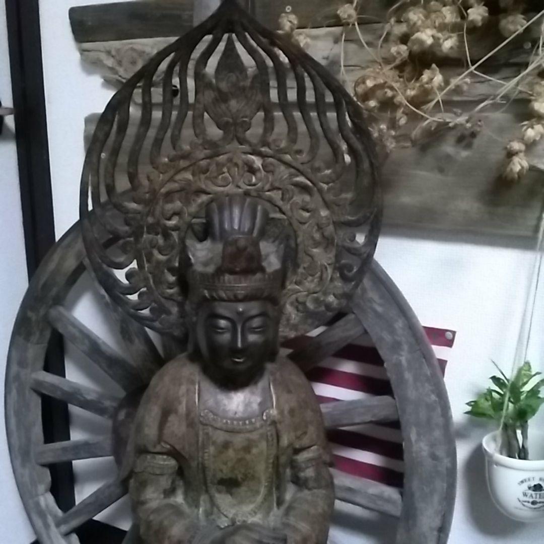 古い仏像/観音像　95センチ