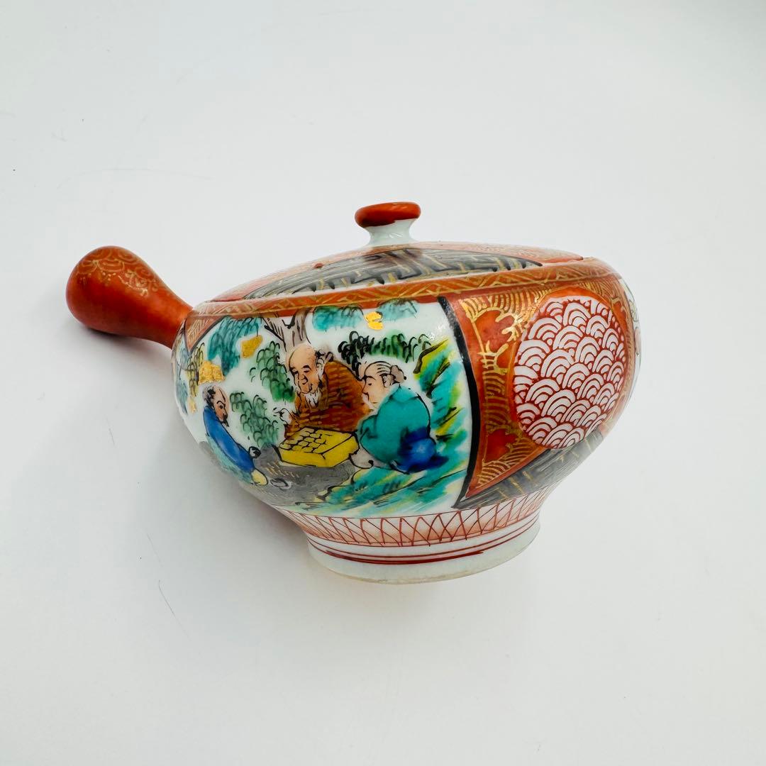 【九谷焼　玉水堂　庄三　茶器揃　湯呑み　湯冷まし　急須　共箱】骨董　アンティーク