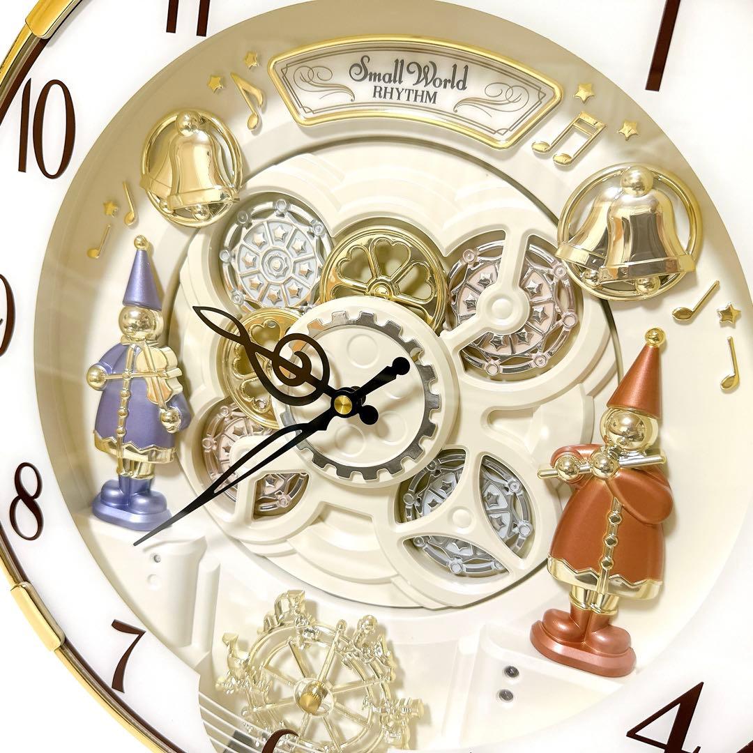 美品 リズム時計 4MN490RH 電波時計 からくり時計