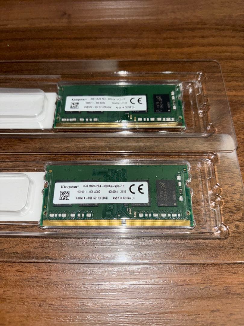 最終値下げKinsgton DDR4 8GB×2→16GB SO-DIMM