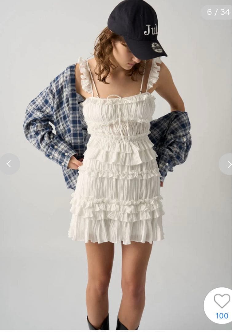 SNIDEL スナイデル ワッシャープリーツキャミソール