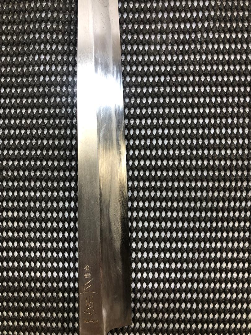 正本 鋼製　柳刃包丁 木製ハンドル