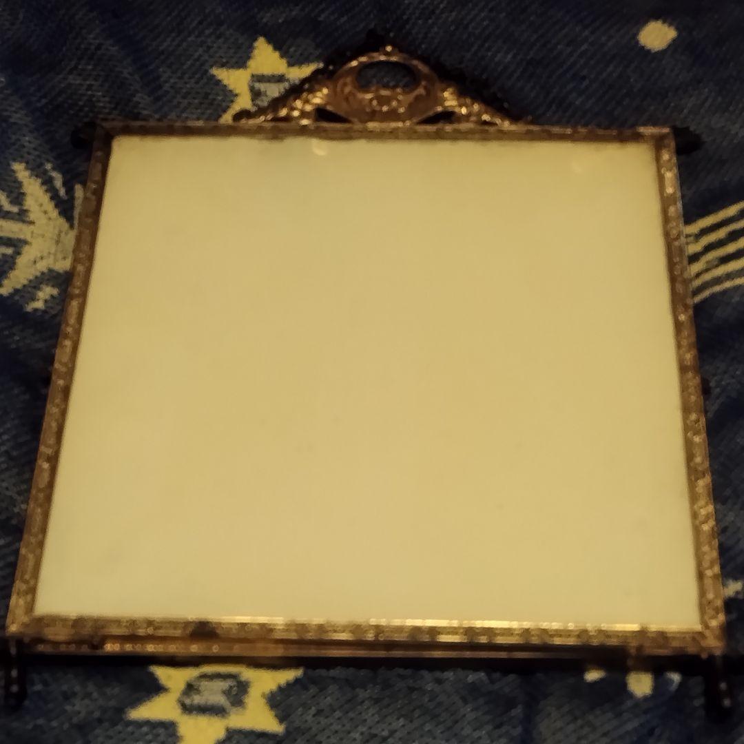 アンティークミラー●壁掛け●ゴールド●彫刻●ロココ●小便小僧●三面鏡●シャビー