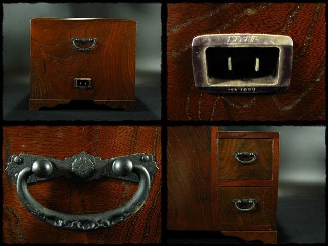 未使用 電熱 長火鉢 木製 囲炉裏 茶道具 c407