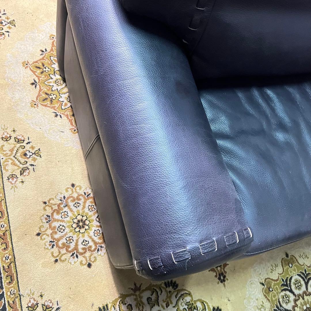 ꧁クラシック家具꧂クッション付2人掛けレザーソファ アーム 合成皮革 リビング