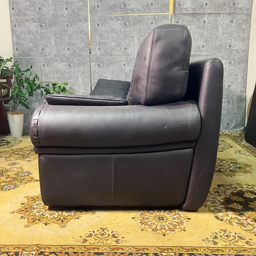 ꧁クラシック家具꧂クッション付2人掛けレザーソファ アーム 合成皮革 リビング