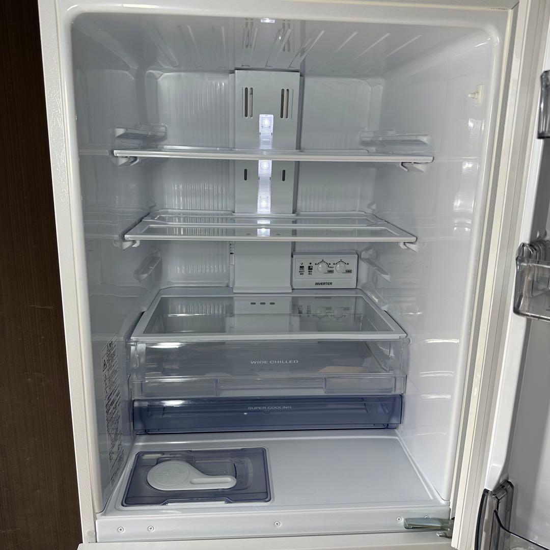 三菱 冷蔵庫 330L 右開き 3ドア ホワイト MR-CG33TE 2019年