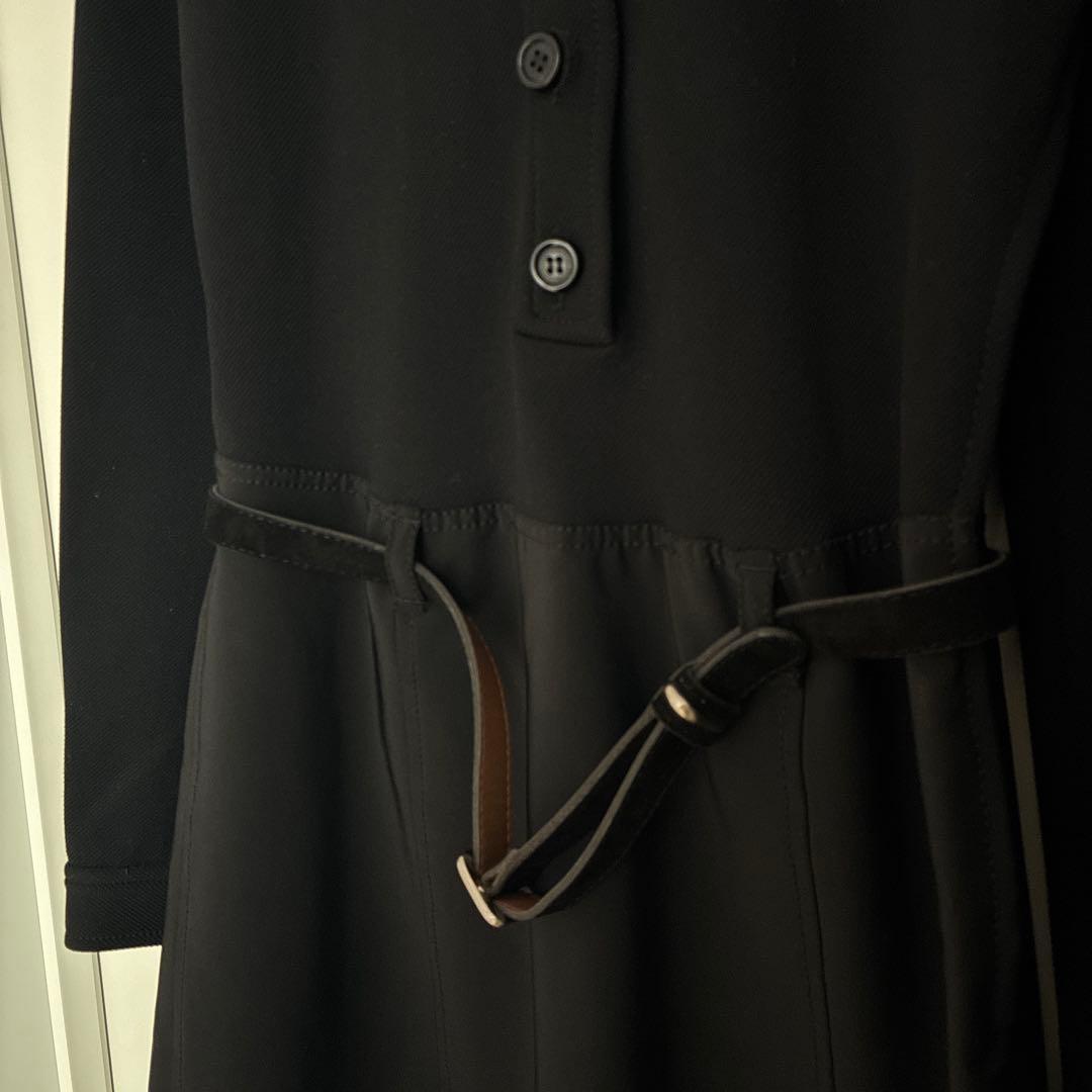 PRADA ブラック ひざ丈ワンピース 長袖　42