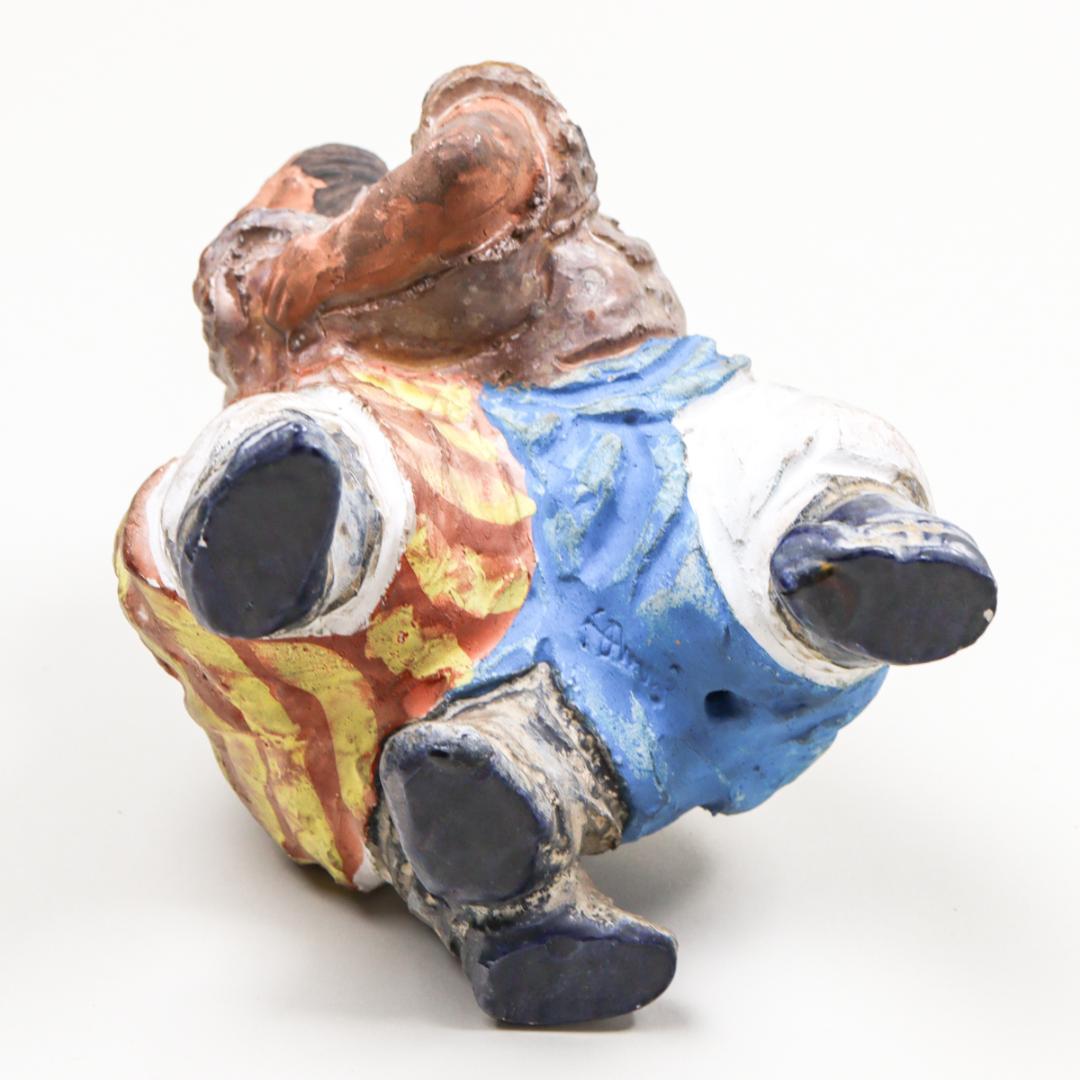 民芸 相撲 陶人形 置物 郷土玩具