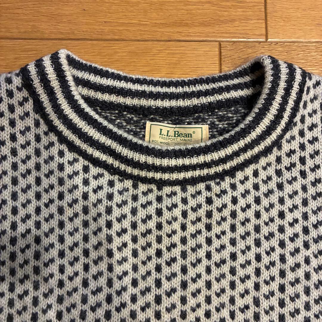 L.L.Bean 80s メンズ バーズアイニット L