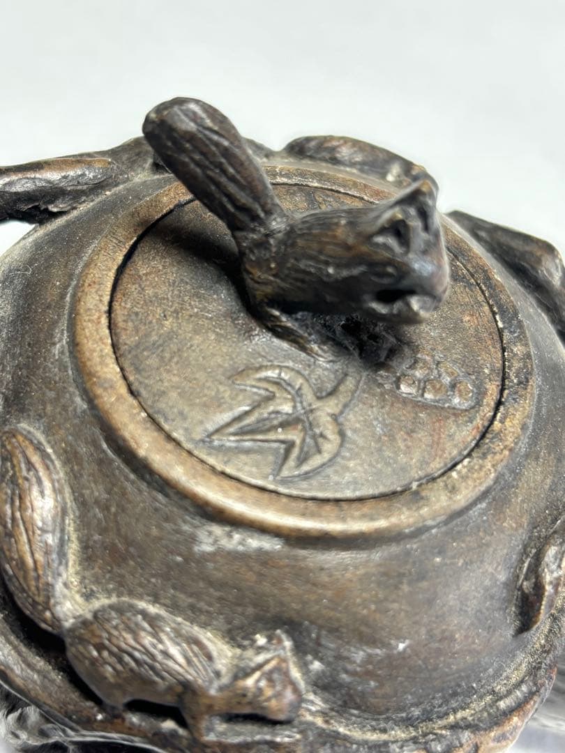 急須 中国茶器 リスとブドウ 珍品