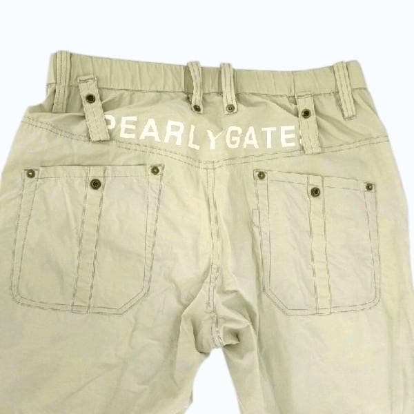 PEARLY GATES ゴルフウェア パンツ 6 XL ベージュ バックロゴ