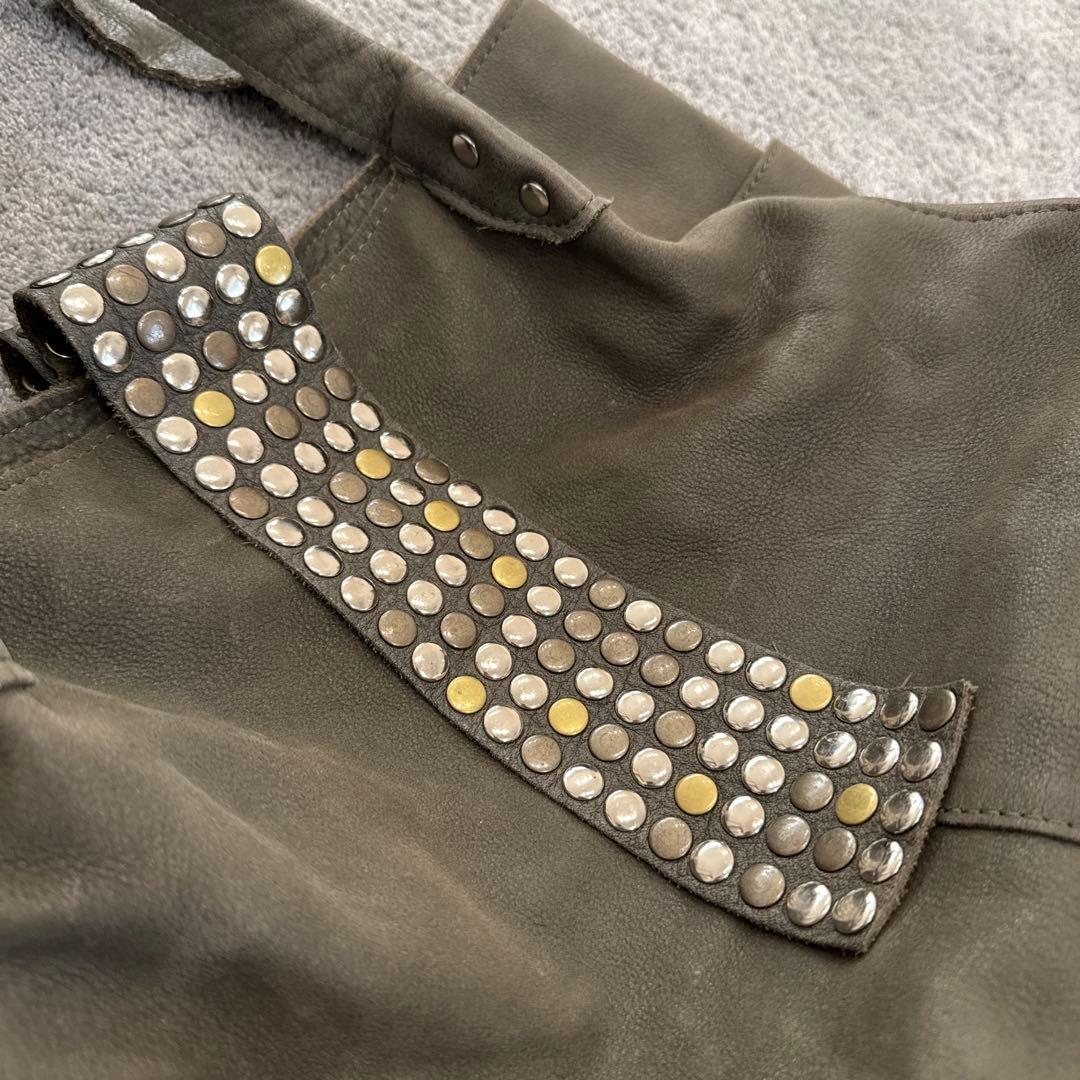 TRESトレ　00s archive y2k 平成　レザーハンドバッグ　スタッズ