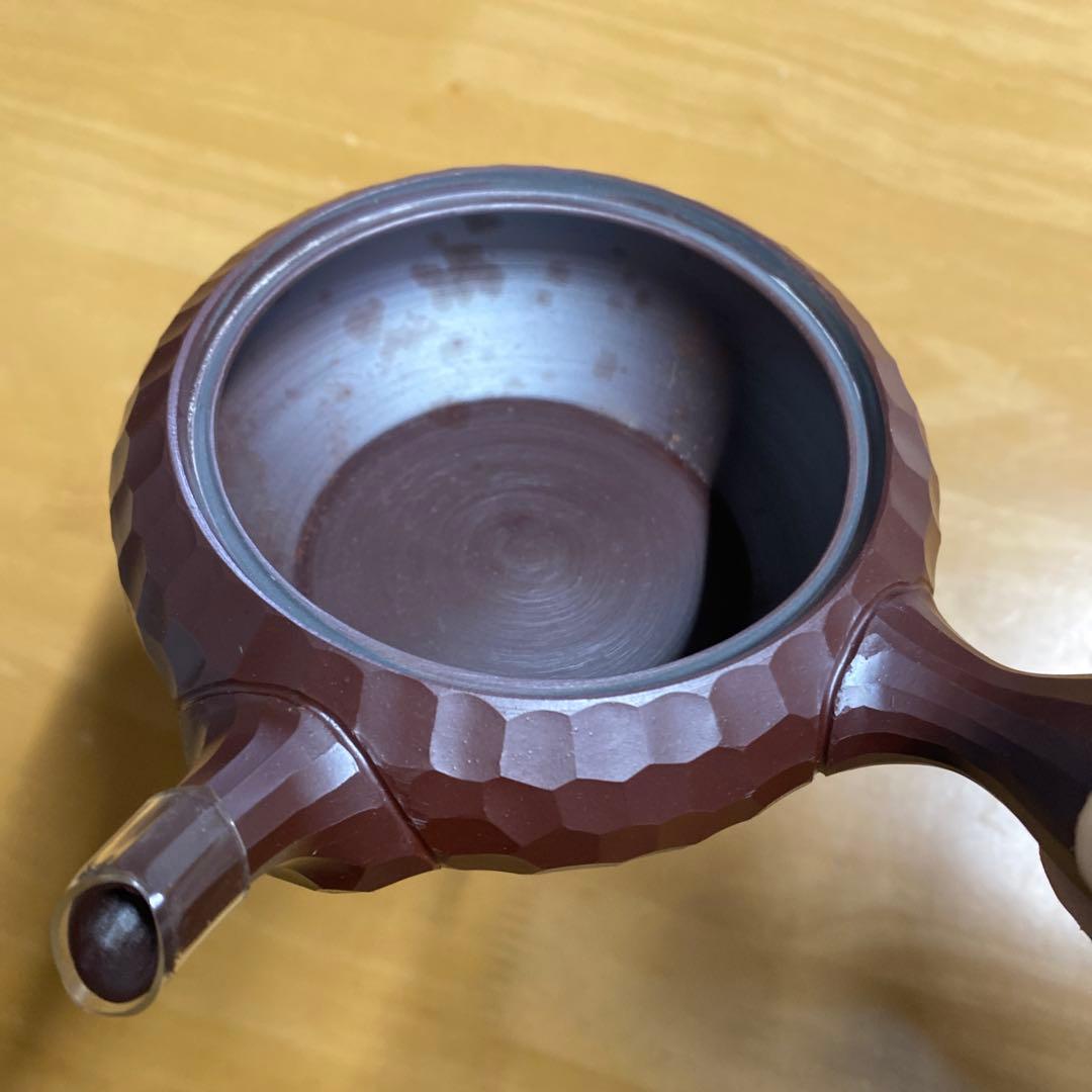 万古焼　手作急須　三代伊呂久作 希少品　ダイヤモンドカット