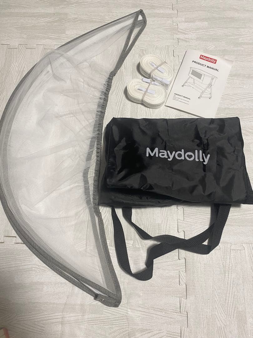 美品✨Maydolly ベビーベッド 乳幼児 添い寝ベッド 3in1キャスター付