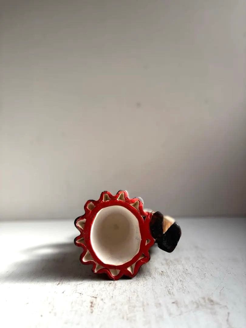 872 フランス パリ 蚤の市購入 可愛いディムコヴォ人形 ロシア 伝統工芸