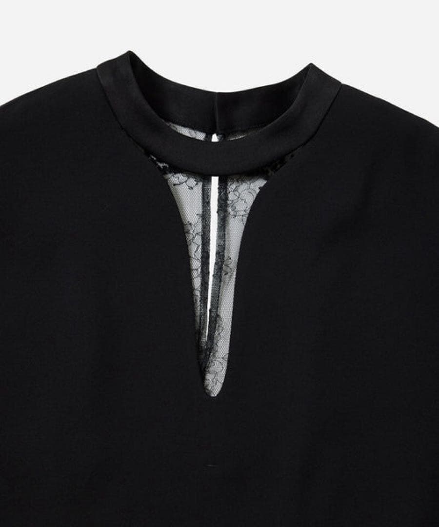 マメ　レースバックドレス　24SS ワンピース　ブラック