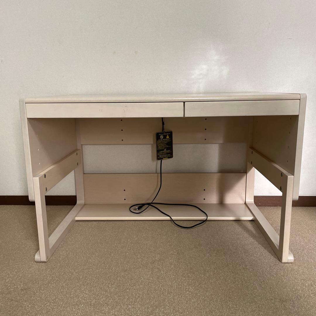 カリモク×ベネッセ学びデスク　ライトベージュ 木製デスク 2引き出し付き