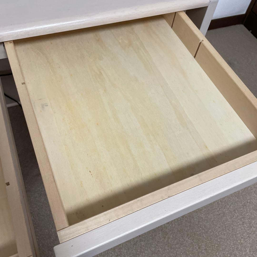 カリモク×ベネッセ学びデスク　ライトベージュ 木製デスク 2引き出し付き