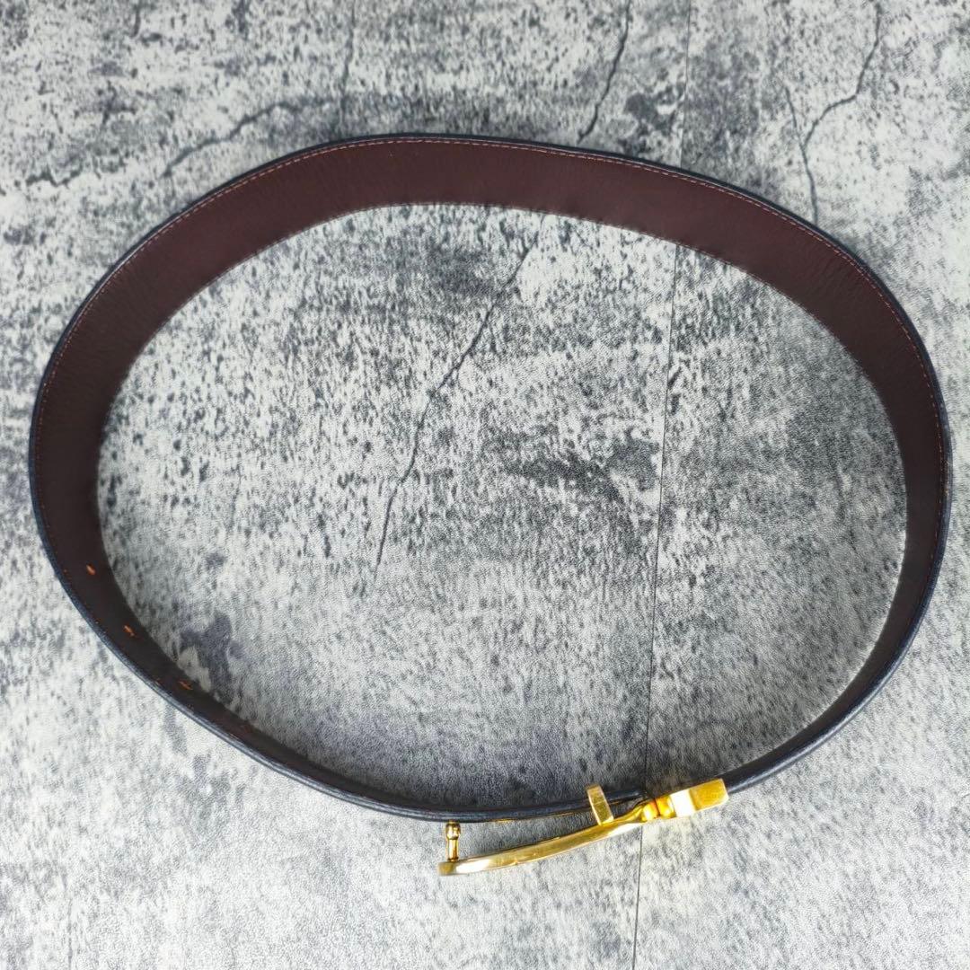 GUCCI グッチ レザー ウエストベルト インターロッキング ゴールドバックル