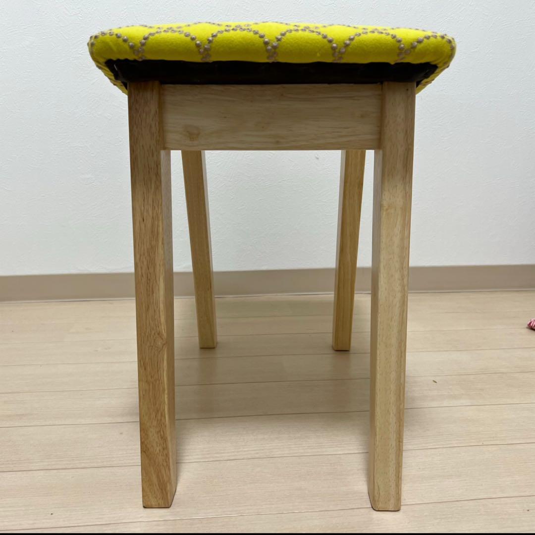 ミナペルホネン dop タンバリン 太脚 スクエア スツール 【イエロー】椅子