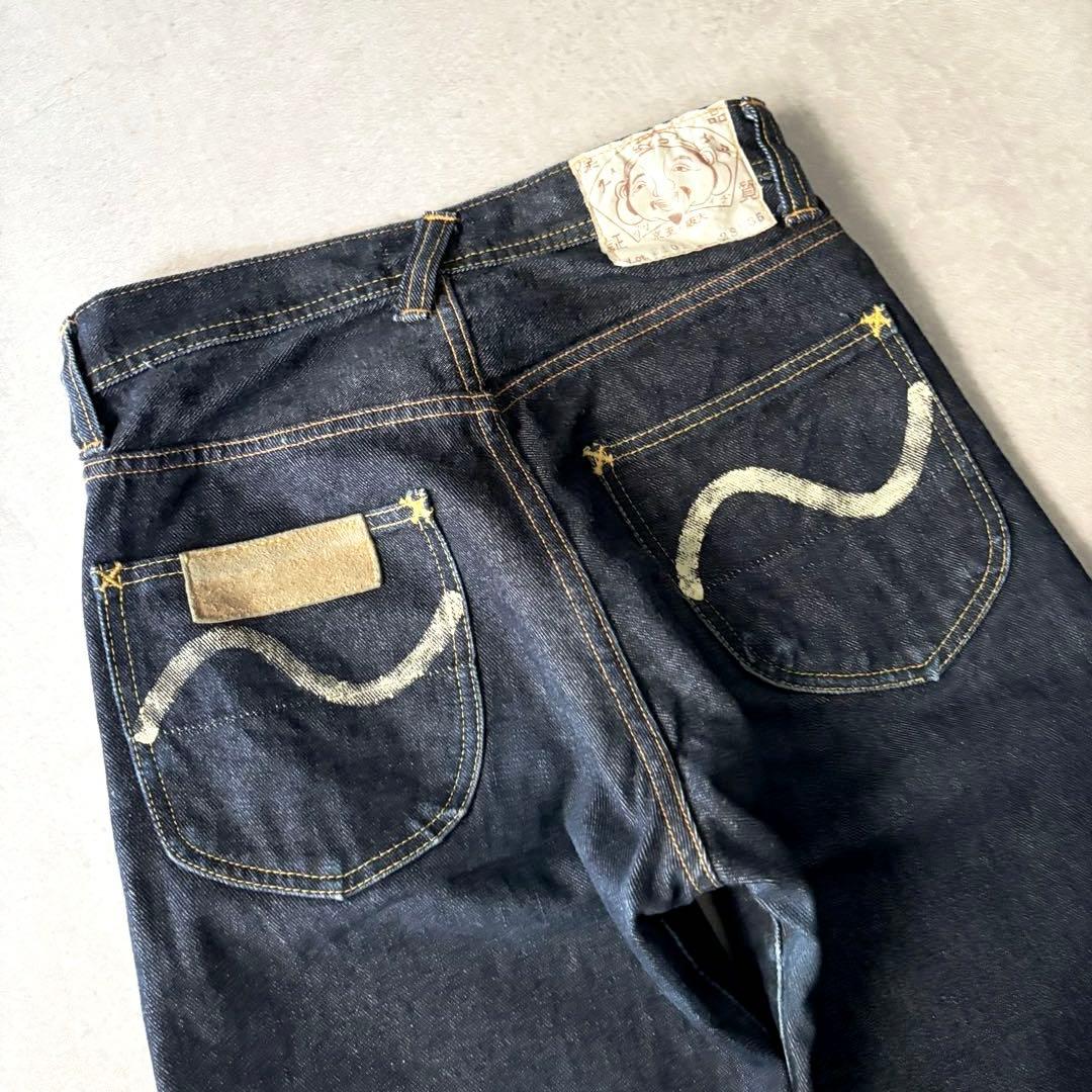 EVIS 初期 2101 手描きカモメ 濃紺 W28×35 セルビッジ 日本製