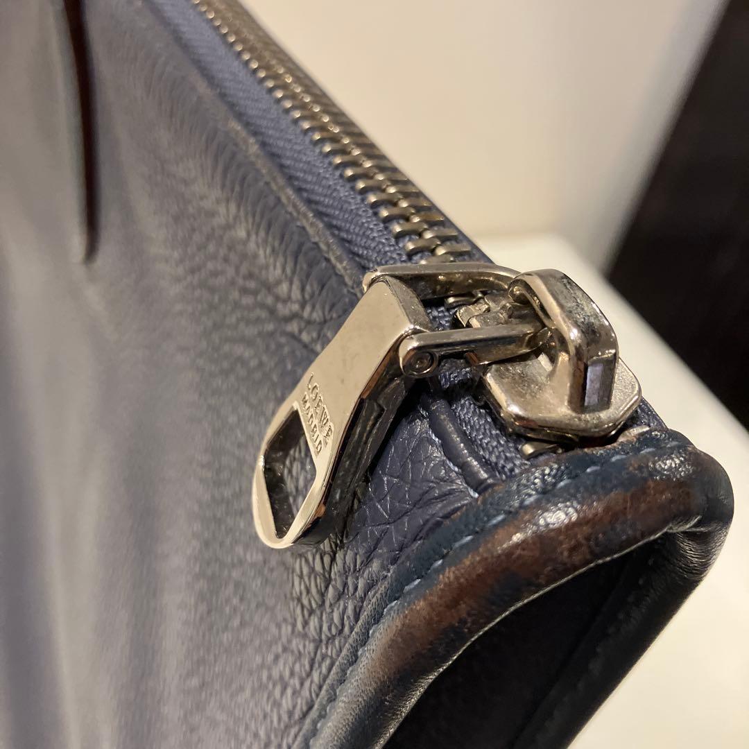 《中古美品》　ロエベ　トレドバッグ　ネイビー