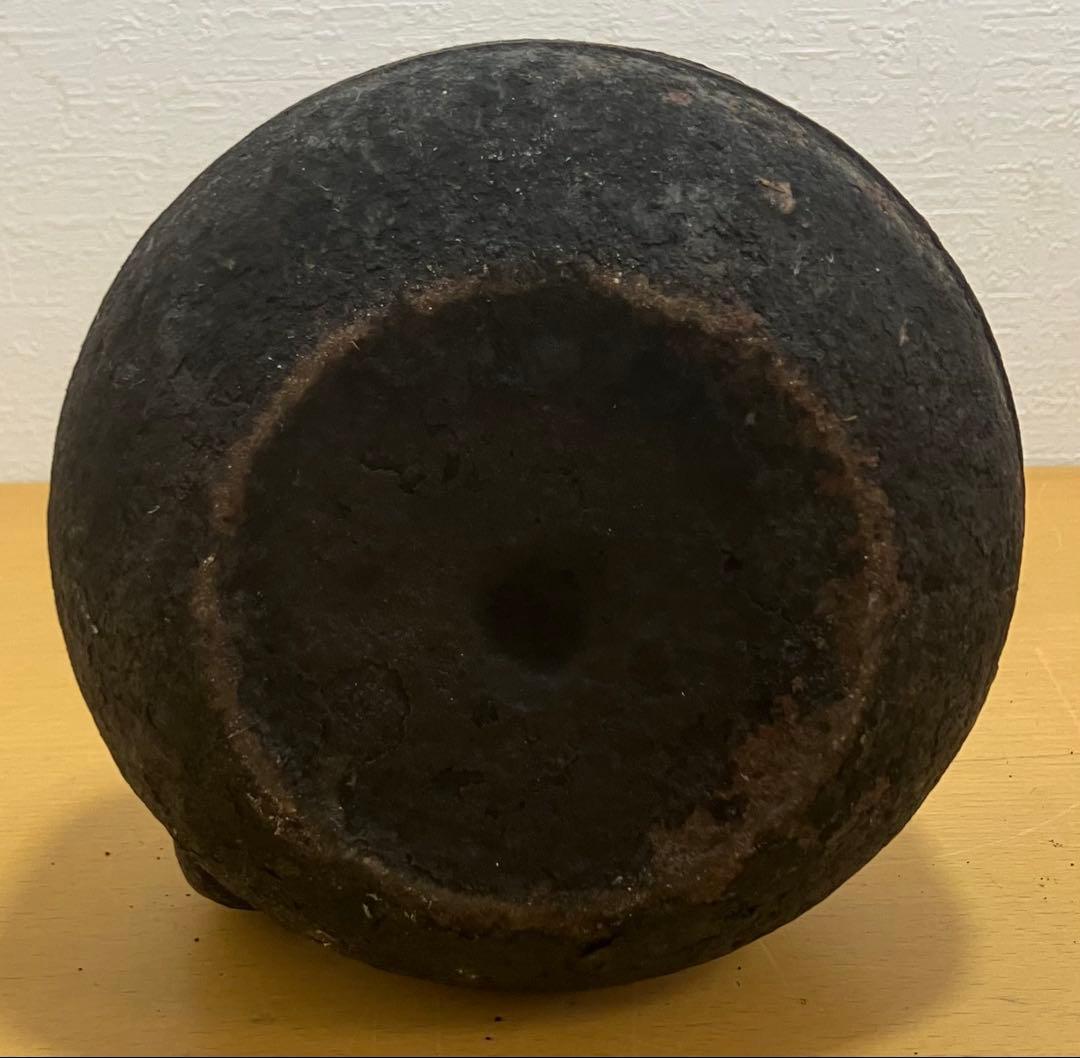 【時代物】龍文堂造 鉄壺 古い鉄 煎茶道具 茶道具 骨董 アンティーク