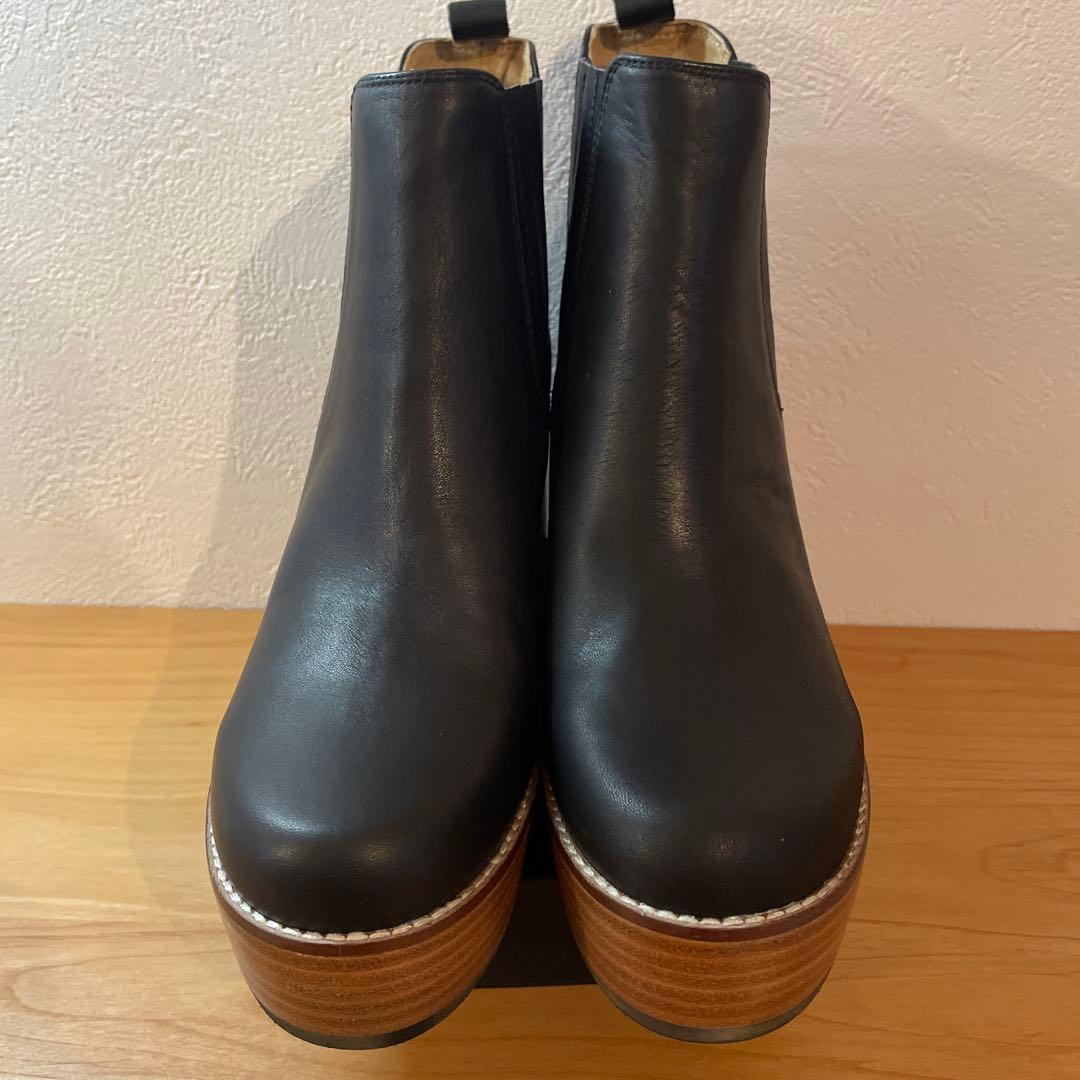 【美品】あしながおじさん サイドゴアブーツ 厚底 本革 レザー 1310117