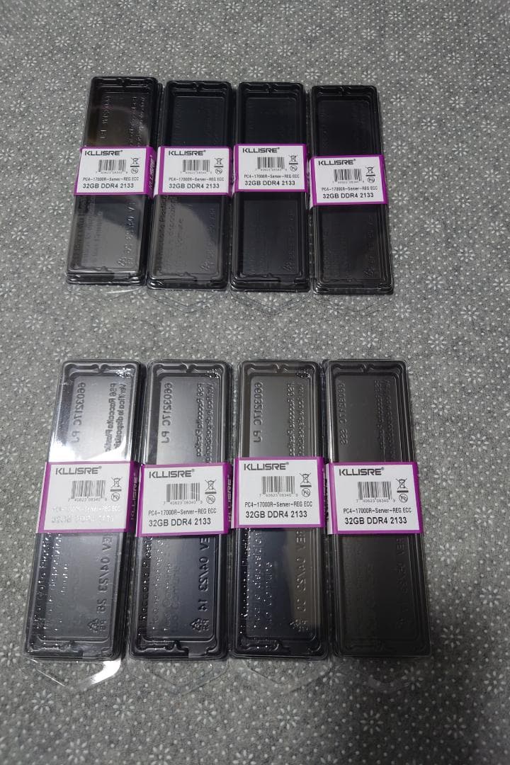 KLLISRE 256GB DDR4 ECC メモリー 32GB×8枚