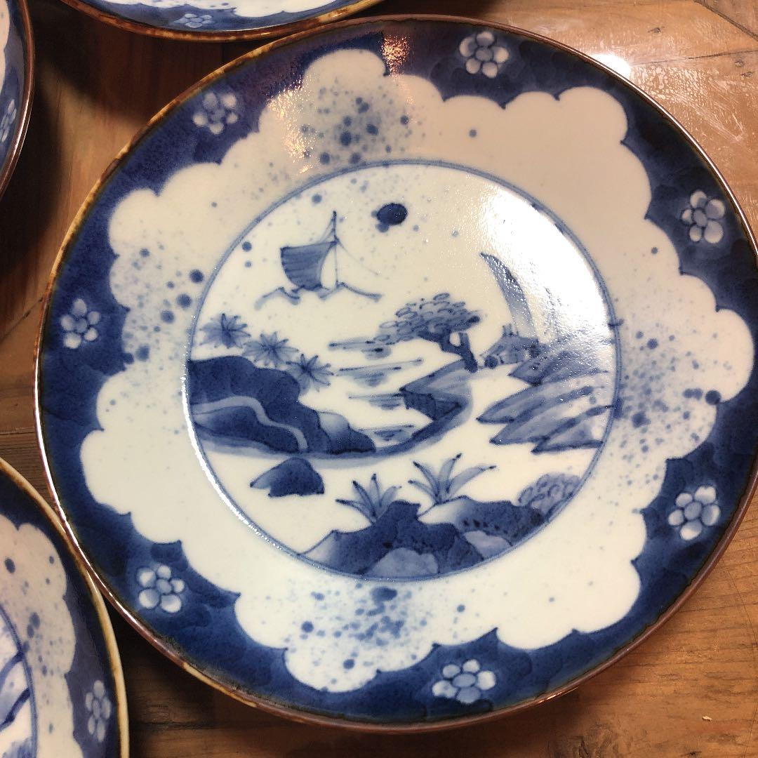 有田焼　福泉窯　中皿　山水　染付